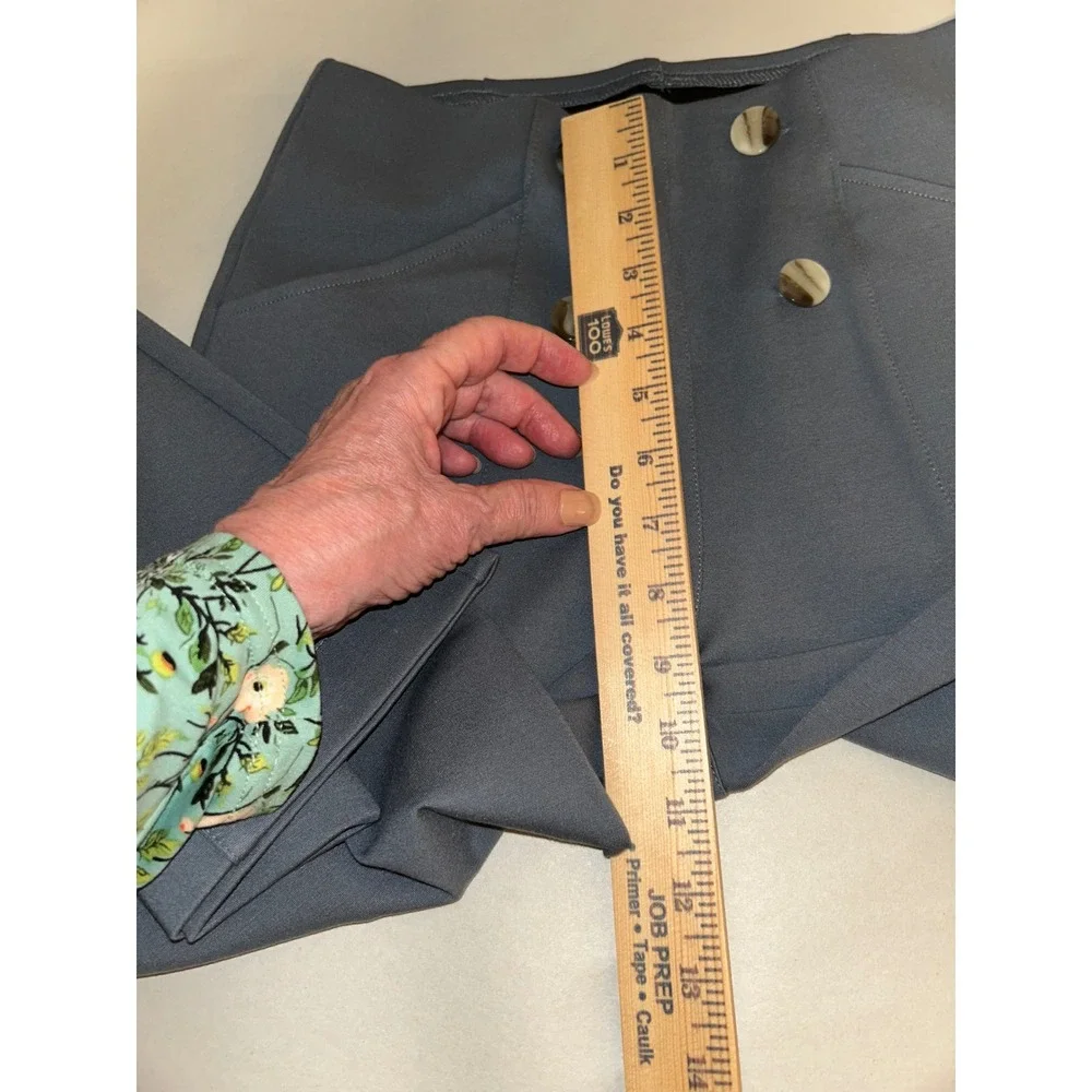 BetaBrand Atlantic Dress Pant Yoga Pants Sailor Wide Leg Gray S - Picture 4 of 5